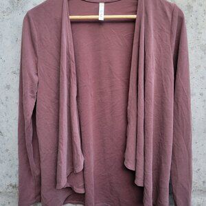 Dusky Pink Lightweight Cardigan Modal Blend Bo Bel Sz M Made in USA